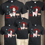 Christmas Family Shirts Mama Llama Christmas Shirts for Family Christmas Matching Custom Personalized Shirts Mama Papa Baby Llama Shirts