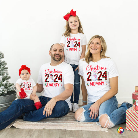 Christmas Snowman Family Shirts