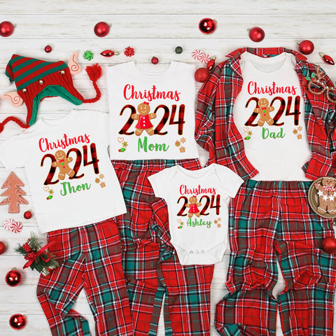 Gingerbread Christmas Family Matching Shirts