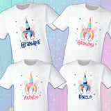 Unicorn Family Shirts Unicorn Birthday Shirt Birthday Girl Unicorn party Unicorn theme Family matching Personalized Custom Pink Unicorn Birthday Girl Family Matching Rainbow