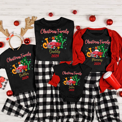 Vintage Truck Christmas Family Shirts