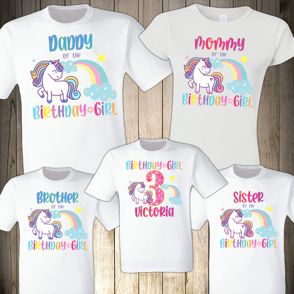 unicorn themed family shirts