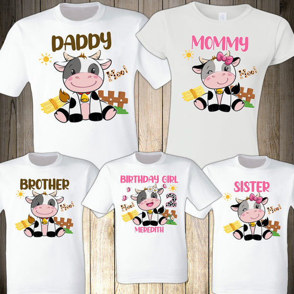 cow birthday shirt